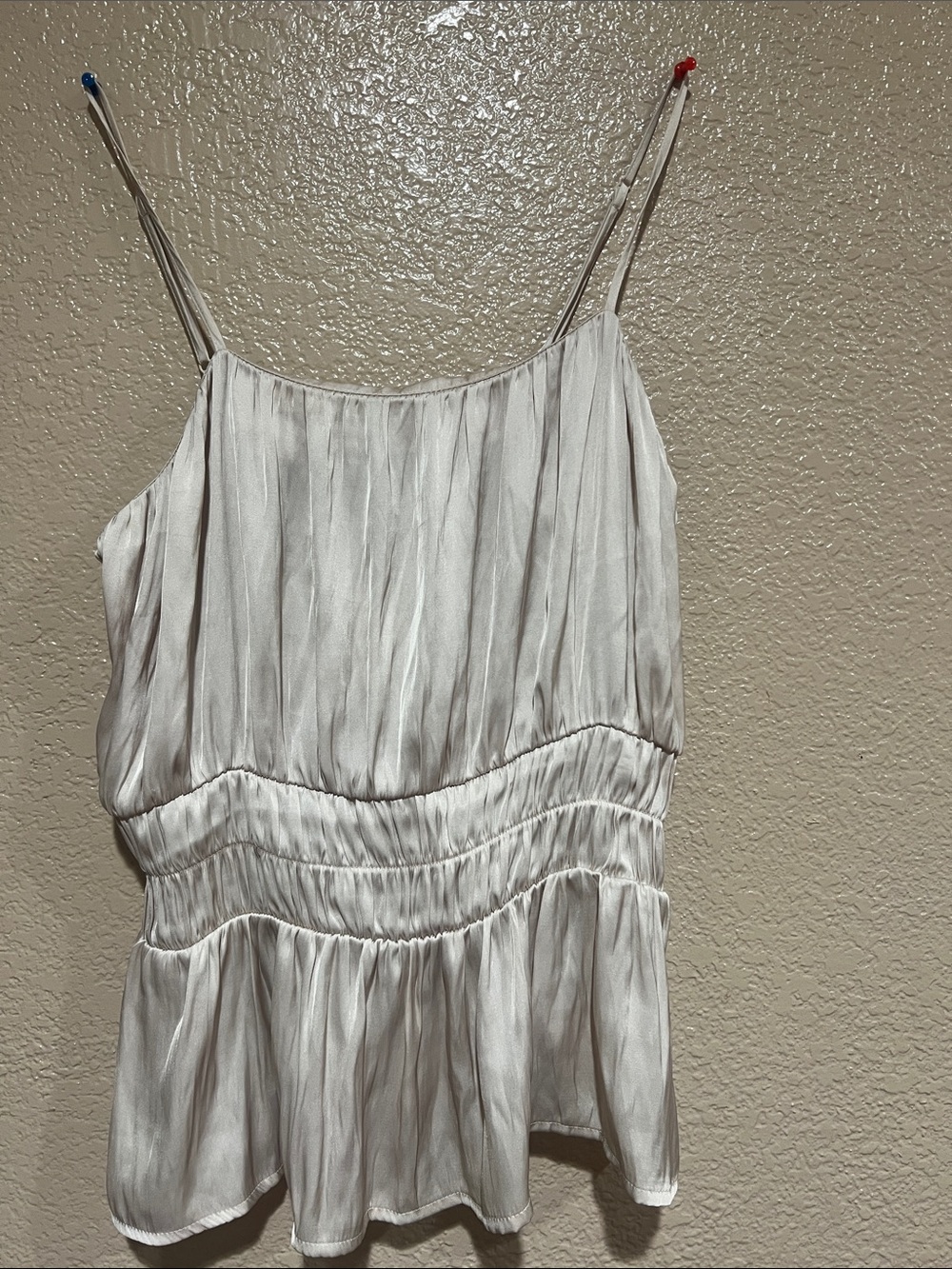 Express Champagne Pleated Satin Camisole